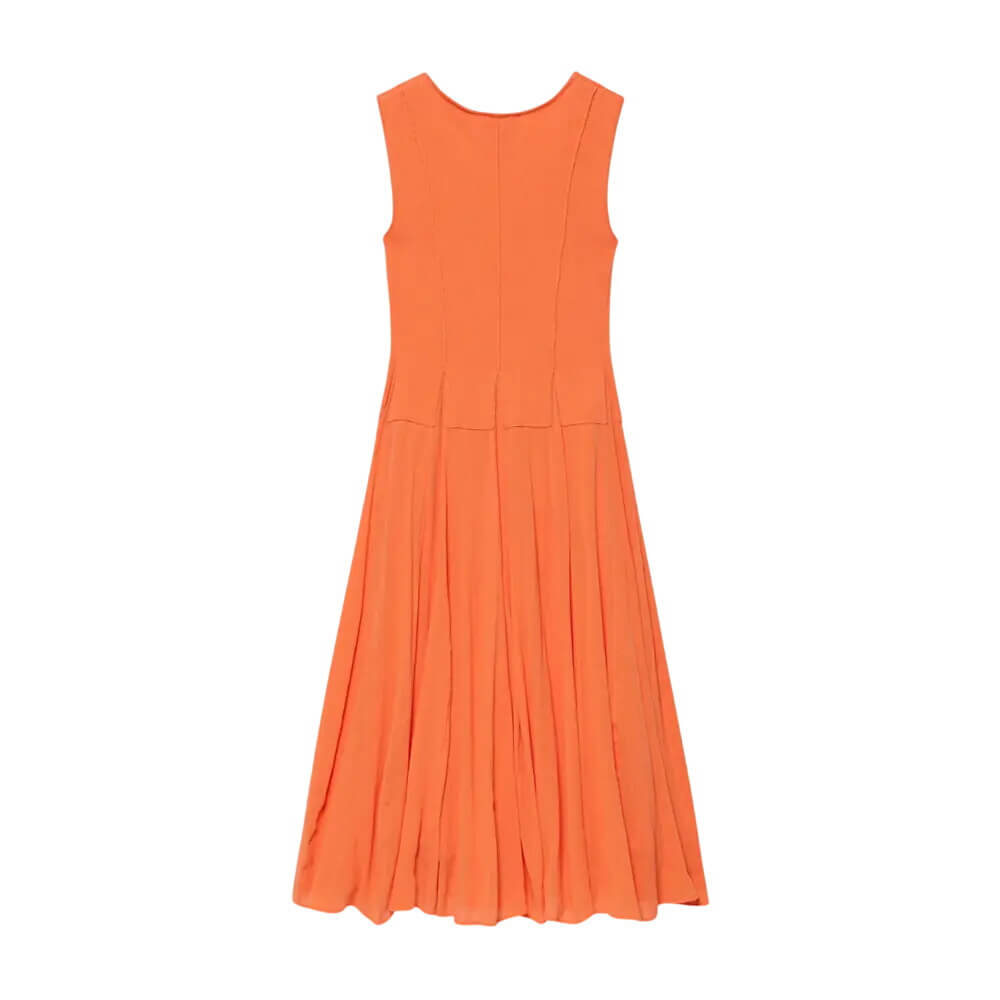 Mint Velvet Orange Cotton Blend Drop Waist Maxi Dress
